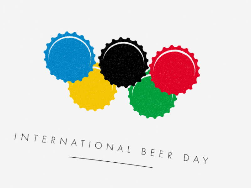 Olympic Beer Games animation beer bottle cap games gif international logo logo animation og2016 olympic rings
