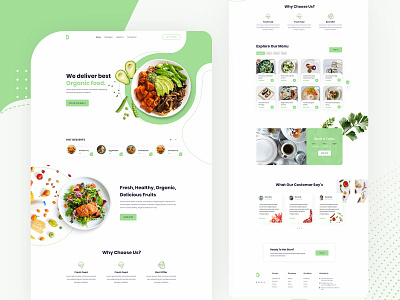 Restaurant home page graphic design ui ux