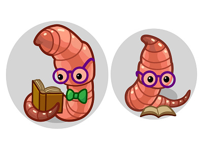 Animals worm nerd 2d 2d art animal art concept concept art design game game art game desigm icon illustration