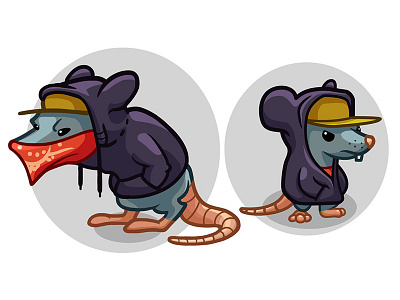 Animals rat gangster 2d 2d art animal art concept concept art design game game art game desigm icon illustration