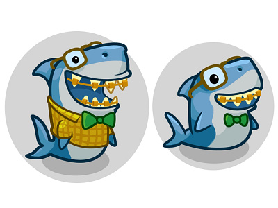 Animals nerd shark 2d 2d art animal art concept concept art design game game art game desigm icon illustration