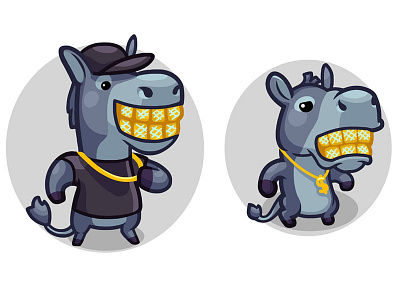 Animals donkey gangster 2d 2d art animal art concept concept art design game game art game desigm icon illustration