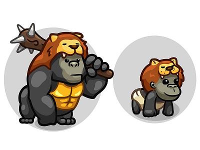 Animals gorila Hercules 2d 2d art animal art concept concept art design game game art game desigm icon illustration