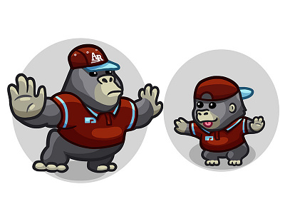 Animals gorilla baseball 2d 2d art animal art concept concept art design game game art game desigm icon illustration