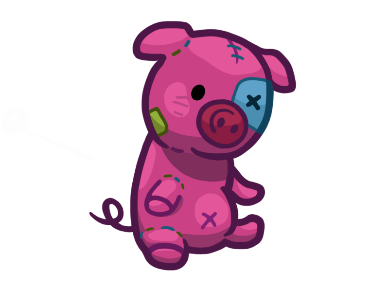 Animals pig voodoo doll 2d art animal animation art concept concept art design game game art game desigm icon illustration