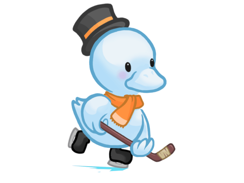 Animals duck snowman hockey player 2d art animal animation art concept concept art design game game art game desigm icon illustration