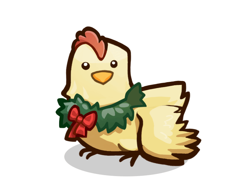 Chicken Christmas 2d art animal animation art concept concept art design game game art game desigm icon illustration