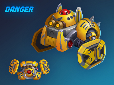 Robot Danger 2d art chatacters concept concept art design game game art game desigm game ui icon illustration