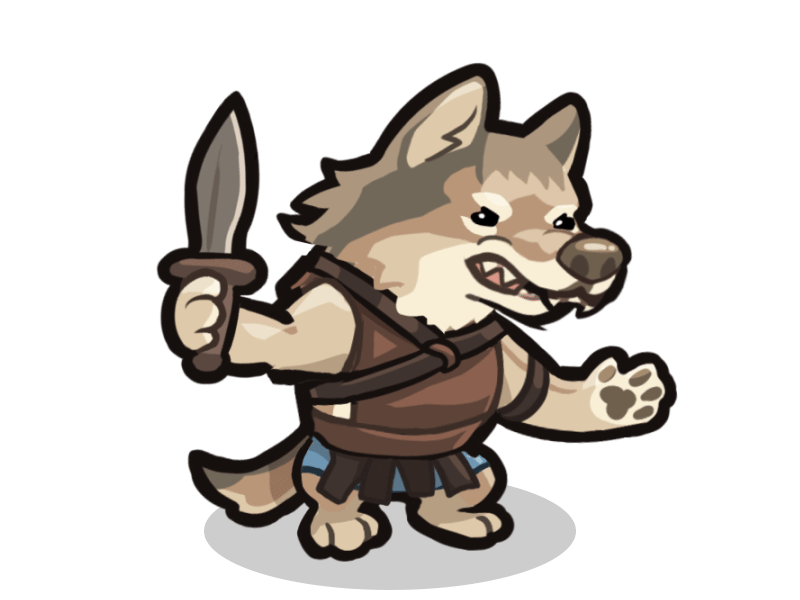 Gladiator wolf 2d art chatacters concept concept art design game game art game desigm game ui icon illustration