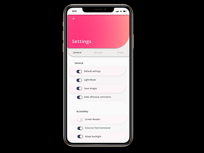 Daily UI 007: Settings daily design iphone mobile settings ui