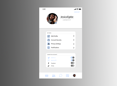 Daily UI Design Challenge | Day - 07 | Settings App UI app design design challenge graphic design ui