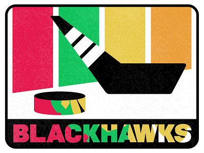 Blackhawks Logo Retro Redesign
