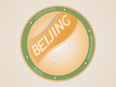 Beijing Winter Olympics 2022 Snowboarding Badge