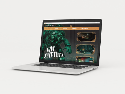 Bioshock 3 Website Concept Mockup