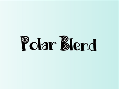 Polar Blend Logo blue logo memphis negative negative space negative space logo shop smoothie smoothie logo smoothie shop smoothies white