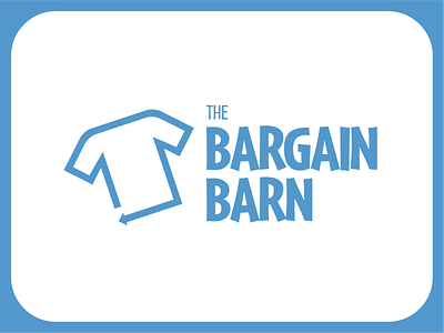 The Bargain Barn Logo arrow blue bold commerce flat logo recycle shirt shirt logo t shirt thrift thrift shop thrift shop logo