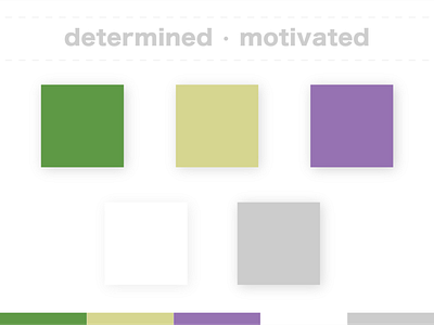 Determined • Motivated Color Palette color color palette colors gray green palette purple warm up warm up warmup weekly warmup white