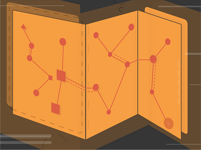 Geometric Map Illustration geometric geometric illustration geometric map illustration lines map map illustration orange warmup weekly warmup