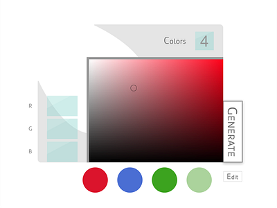 Color Palette Generator UI color color palette color picker generator palette rebound ui user interface ux weekly warmup