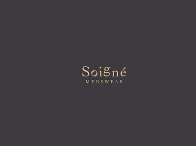 Soigné Logo Design brand design logo design menswear