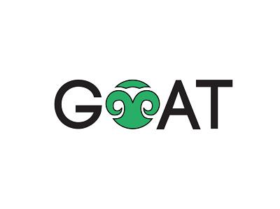 ' GOAT ' wordmark logo branding design font logo graphic design illustration lettermark logo modern vector