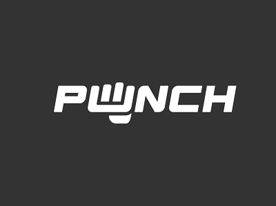 ' PUNCH ' logo branding design font logo graphic design illustration lettermark logo modern vector