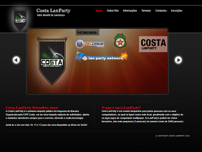 Costa Lan-Party Website