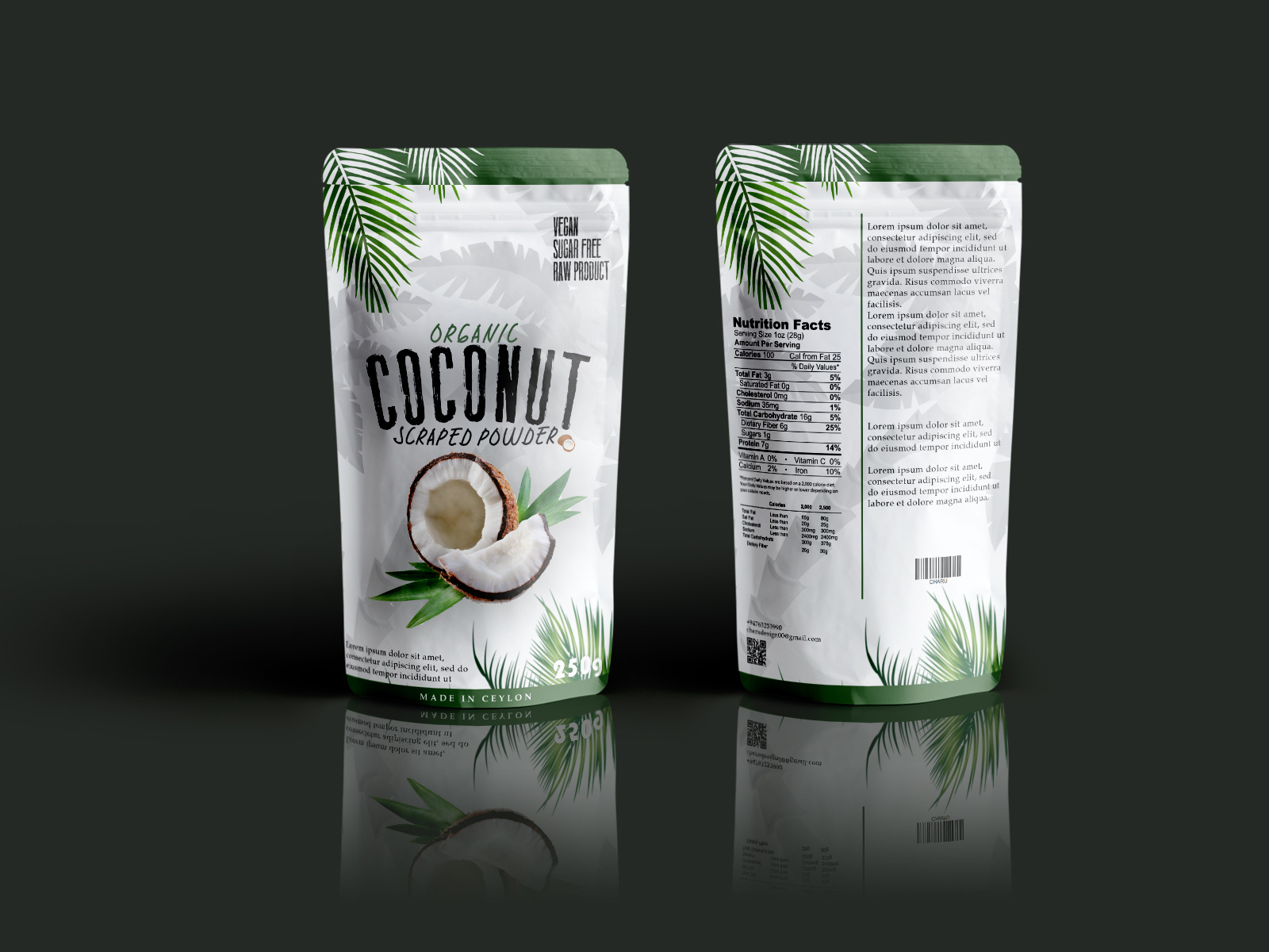 Coconut Scrap Pouch Packing Design by Charuka Sandeepa on Dribbble