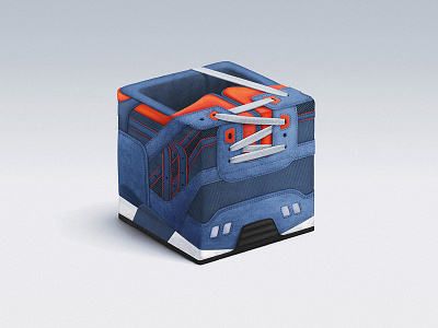 Asics Gel Lyte III asics cube cubes gel iconic navy orange personal photoshop sneakers sport