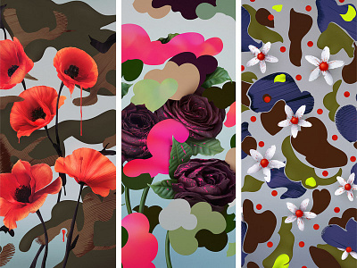 Camouflowers camo camouflage colors disruptive floral flowers military pattern patterns