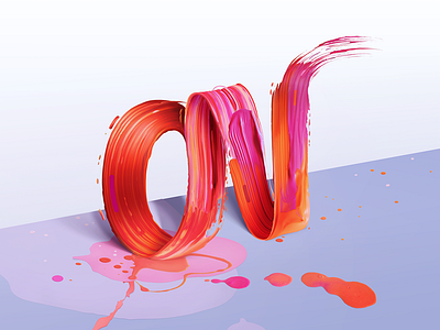 25 Years of Adobe Photoshop - Dream On abstract color lettering letters paint painting photoshop portfolio red type typography