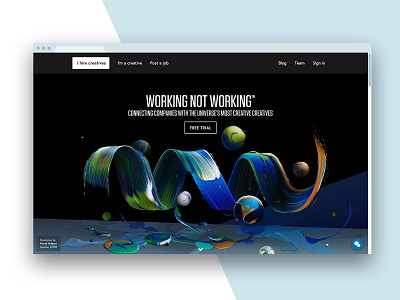 Working Not Working abstract color colorful colour freelance paint painted painterly professional splashpage visual web