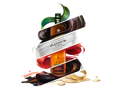 Johnnie Walker x Pawel Nolbert – Limited Artist Edition alcohol colorful design illustration johnniewalker liquor packaging packagingdesign paint painted whiskey whisky