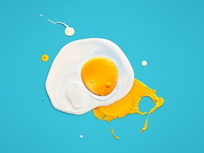 Sunny Side Up abstract breakfast creativity eggs inspiration minimal monday paint