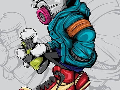 SPRAYCAN CHARACTER art character doodle drawing graffiti illustration spray paint street art urban style vector