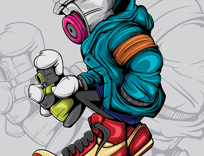 SPRAYCAN CHARACTER art character doodle drawing graffiti illustration spray paint street art urban style vector