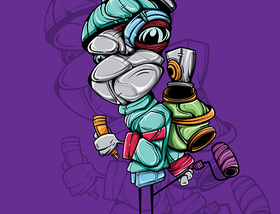 FREAKY SPRAY PAINT art character design doodle graffiti illustration spray paint vector