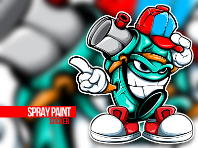 THE SPRAY PAINT CHARACTER art character design doodle graffiti illustration spray paint sticker vector