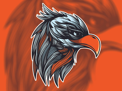 Eagle Head art character design doodle graffiti illustration vector