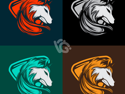 WILD HEAD FOX AND THE TAIL WITH VARIANT COLOR ILLUSTRATION art character design doodle graphic design icon illustration logo mascot symbol team vector wolf