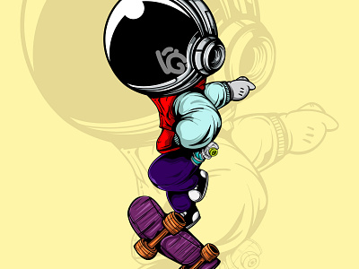 lets dance art astronaut character design doodle graffiti illustration vector