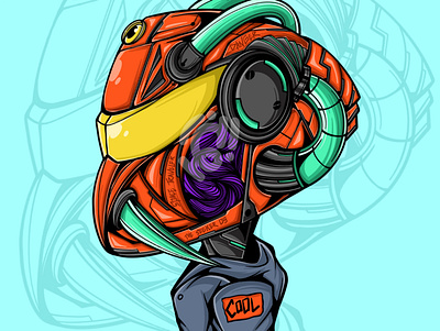 THE SEEKER art character collection cute cyberpunk cyborg design futuristic graphic design illustration