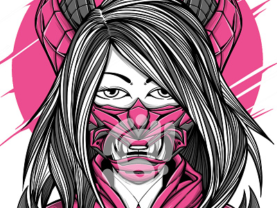 THE PINK art character collection cyberpunk design female futuristic hero illustration modern nft people style
