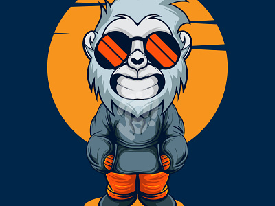 CUTE MONKEY URBAN STYLE art character cute design doodle illustration monkey vector