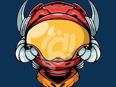 THE FUTURISTIC HELMET art character design doodle graphic design illustration vector