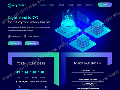 ICO Template Design - Initial Coin Offering Website