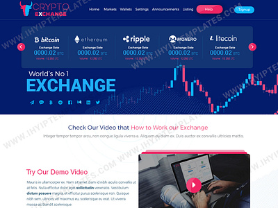 Crypto Exchange Template - IHYIP Templates