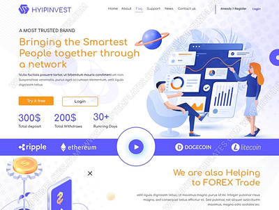 ICO Website Template Design bitcoin blockchain business crypto ico design cryptocurrency ethereum ico ico template ico template design ico templates design ico token ico website ico website template initial coin offering template design templates