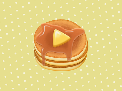 Pancake Player Icon cake icon icon pancake sweet icon video player