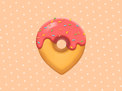 Doughnut Map Icon donut doughnut locate location map icon sweet icon